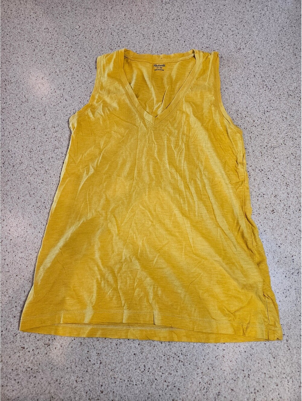 Madewell Yellow Sleeveless V Neck Tank Top XS